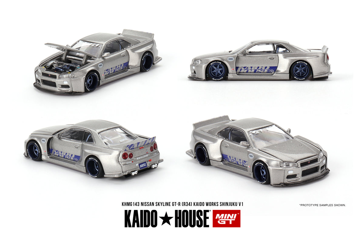 1:64 Nissan Skyline GT-R R34 Kaido V1 - Shinjuku -- Kaido House x Mini