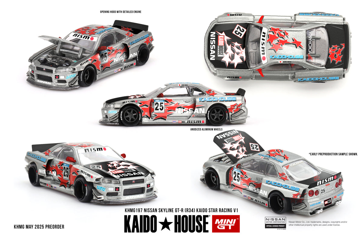 Pre-Order) 1:64 Nissan Skyline GT-R R34 Kaido V1 -- Star Racing -- Ka