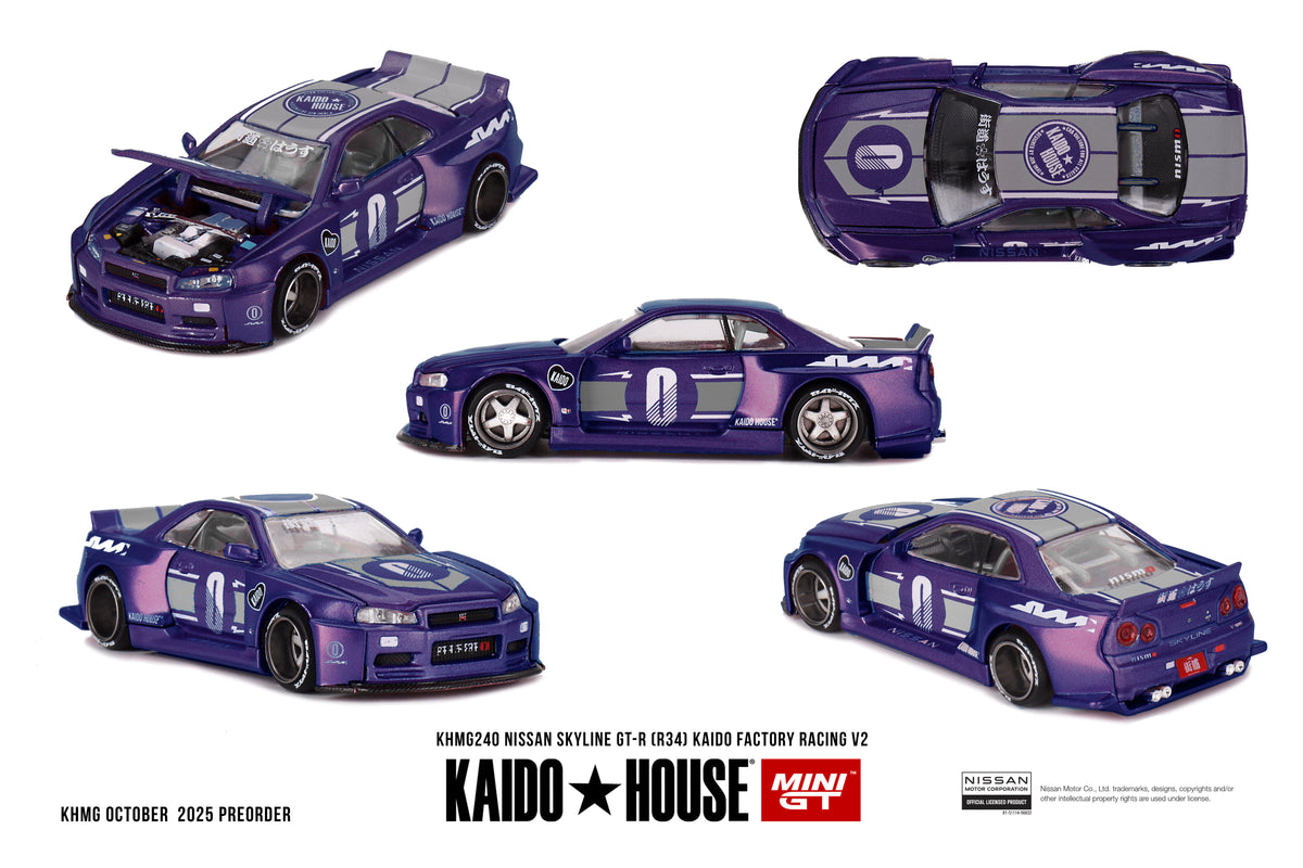 Pre-Order) 1:64 Nissan Skyline GT-R (R34) KAIDO RACING FACTORY V2 --