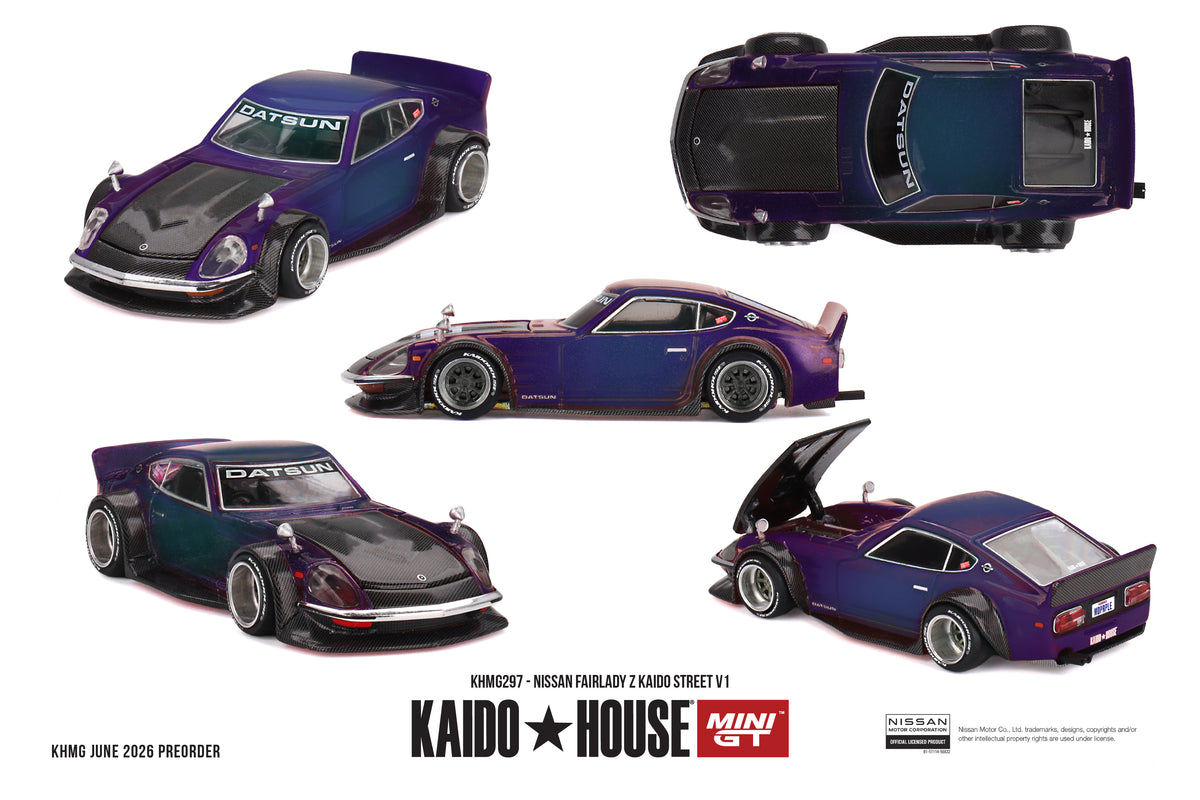 Pre-Order) 1:64 Nissan Fairlady Z Kaido Street V1 - Dark Purple -- Ka
