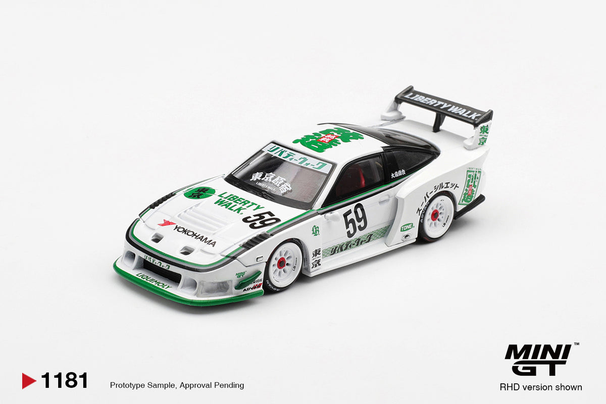 Pre-Order) 1:64 Nissan 180SX LB-Super Silhouette -- #59 White -- Mini