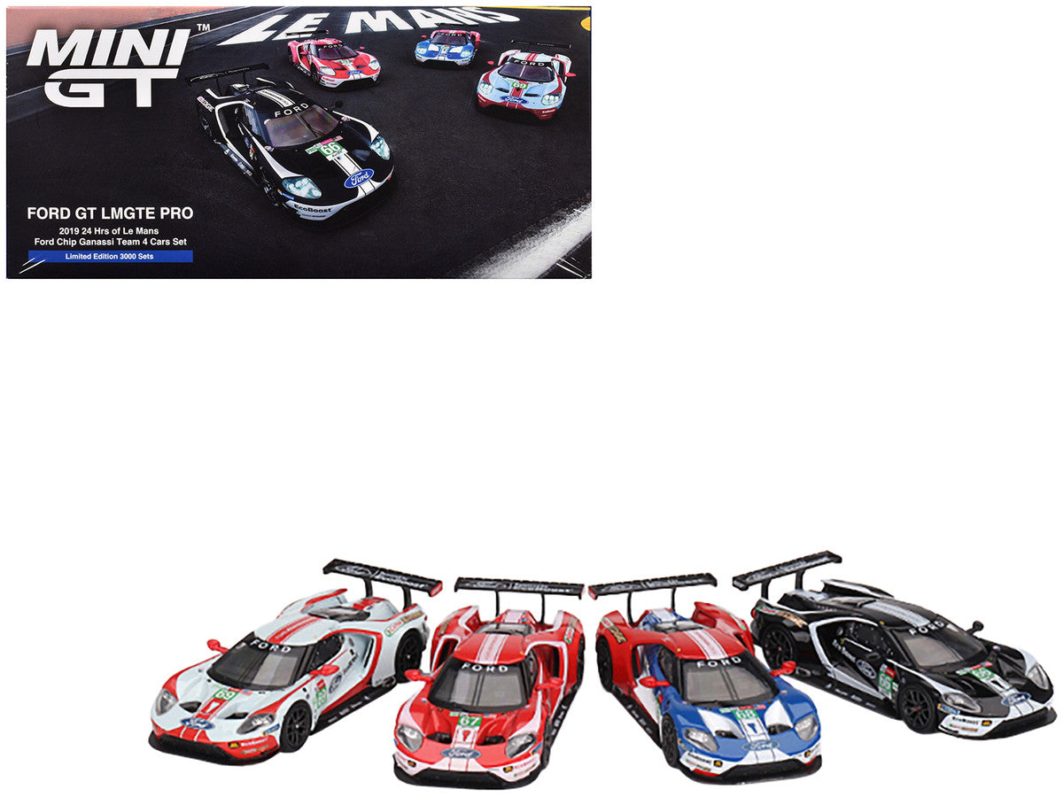 1:64 2019 Le Mans 24 Hrs -- Ford GT LMGTE Pro 4-Car Set -- Mini GT MGT