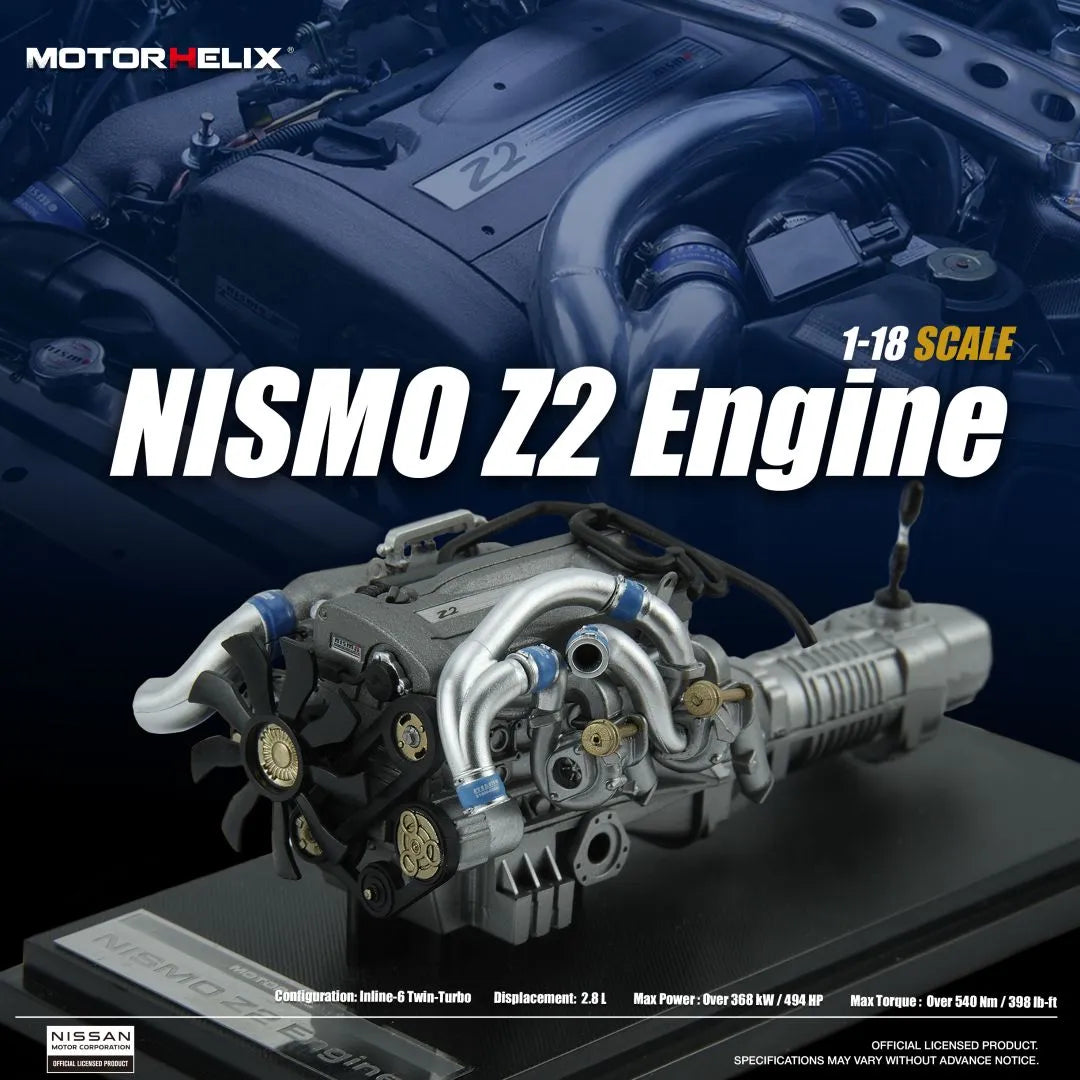 RB26DETTエンジン 1/8スケールGTR R34 Pre-Order) 1:18 Nismo Z2 (RB26) Engine - Nissan R34 Skyline GT-R Nism