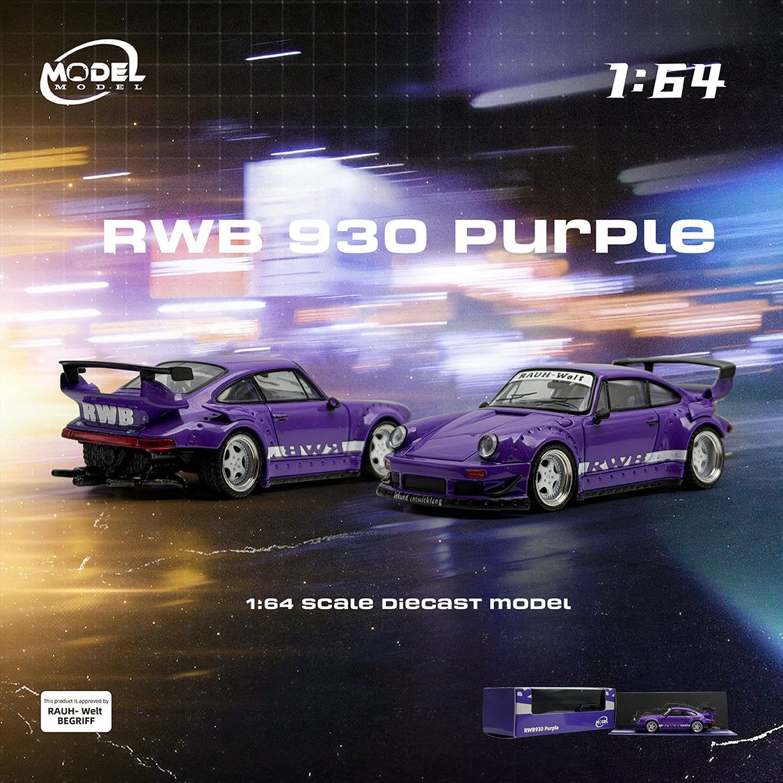 1:64 RWB 930 -- Purple w/White Stripe -- Model-Model