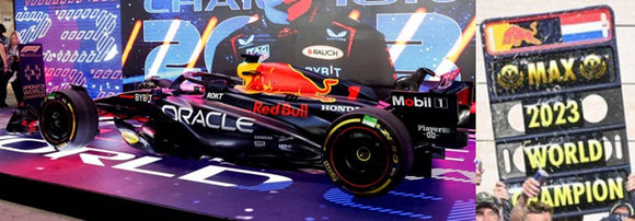 (Pre-Order) 1:18 2023 Max Verstappen -- World Championship Winner -- Red Bull Racing RB19 -- Spark F1