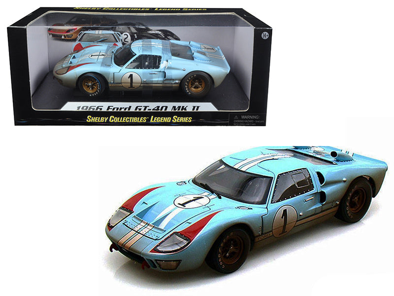 1:18 1966 Ford GT-40 Mk 2 (Dirty Version) -- Le Mans 24 Hour #1 Ken Mi
