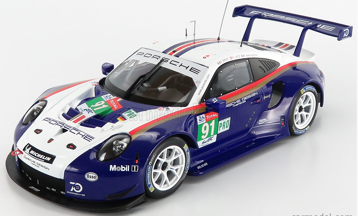 1:18 2018 Le Mans 24 Hour LMGTE Pro -- #91 Porsche 911 (991) RSR -- IX