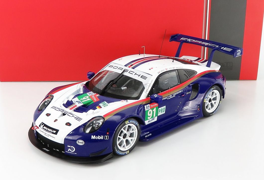 Miniature Spark 1/43 – Porsche 911 RSR Des 24H Du Mans 2018, Neuve