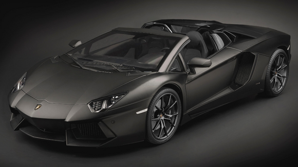 1:8 Lamborghini Aventador LP700-4 Roadster -- Nero Nemesis (Black) -- Pocher
