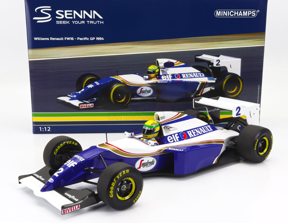 1:12 1994 Ayrton Senna -- Pacific GP Pole -- William FW16 -- Minichamp