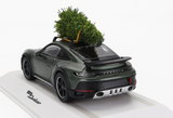 1:43 Porsche 911 (992) Dakar -- Green Metallic Christmas Edition -- Spark