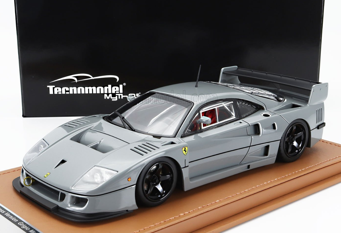 1:18 Ferrari F40 LM 1996 -- Grigio Medio (Grey) w/Black Wheels -- Tecn