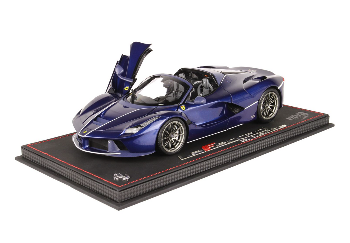 1:18 Ferrari LaFerrari Aperta -- Carbon Fibre Blue Tour De France -- B
