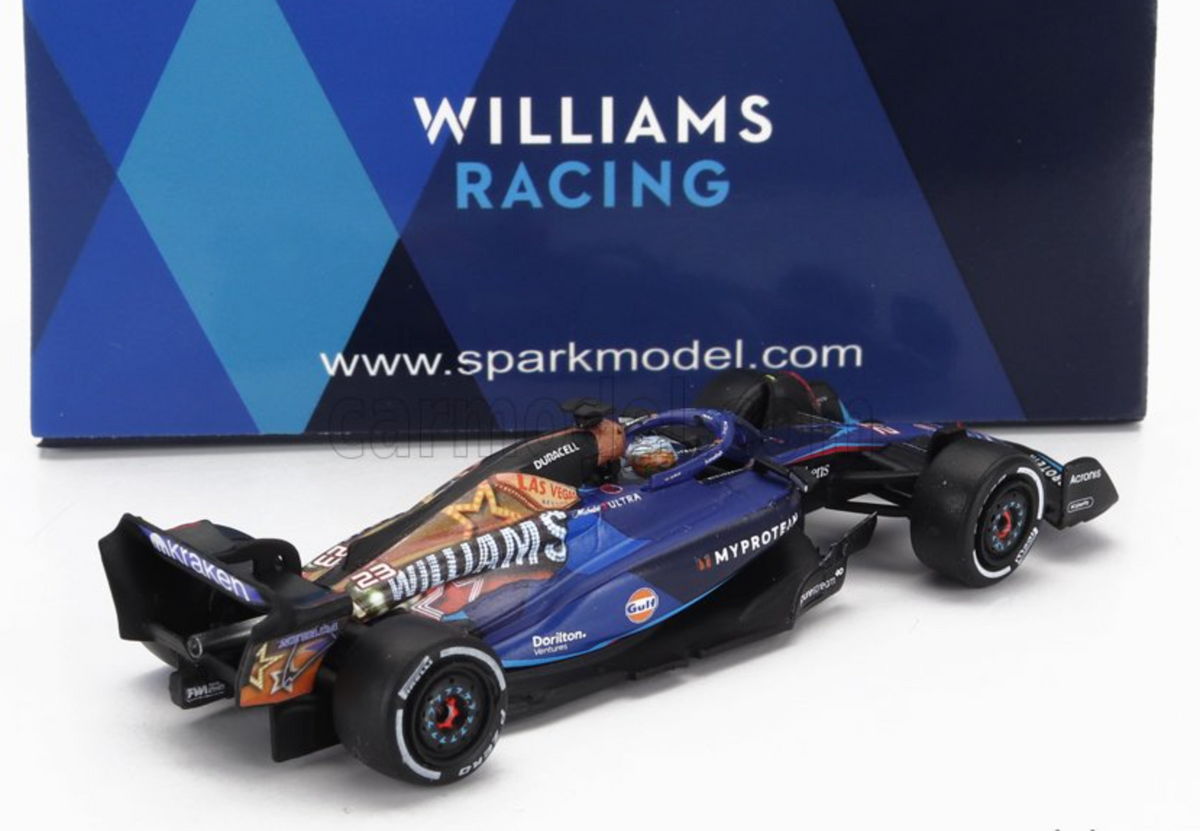 1:64 2023 Alex Albon -- Las Vegas GP -- #23 Gulf Williams FW45 -- Spar