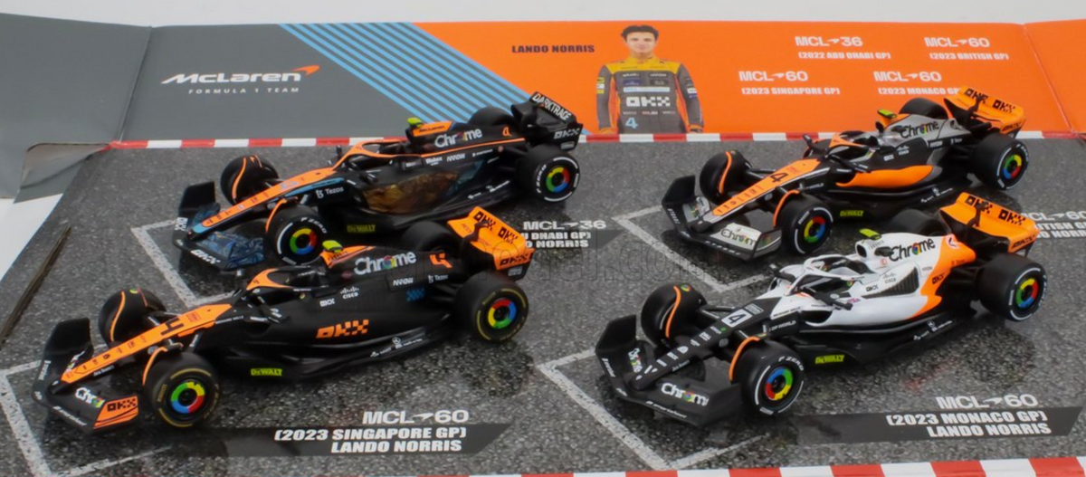 McLaren MCL36 Lando Norris GP Australia 2022 - Bburago Scala 1:43 - Modello F1