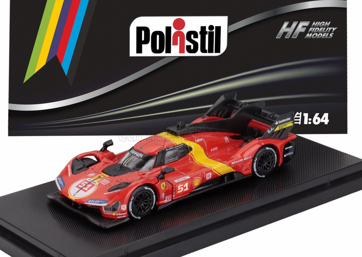 Pre-Order) 1:64 2023 LeMans 24h Winner -- #51 Ferrari 499P -- Polisti