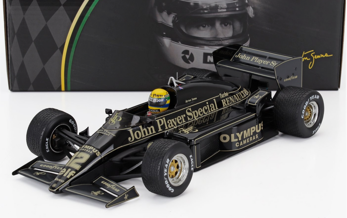 1:18 1985 Ayrton Senna -- Portugal GP Winner -- #12 Lotus 97T -- Premi 1:18 1985 Ayrton Senna -- Portugal GP Winner -- #12 Lotus 97T -- Premi