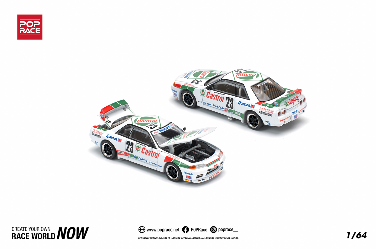 1:64 Nissan R32 Skyline GTR -- 1990 Macau Winner #23 Castrol -- Pop Ra