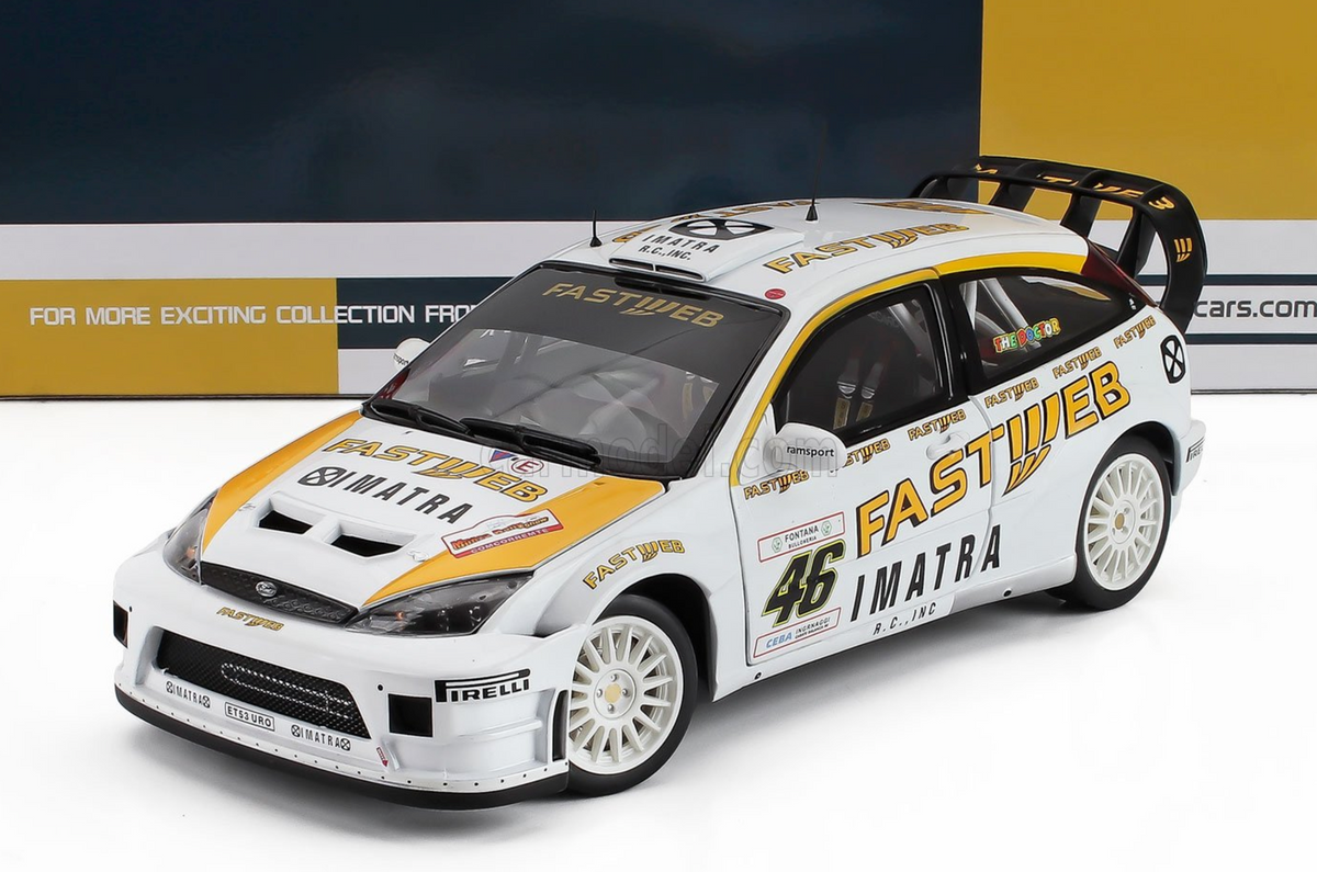 Sunstar 3939 1/18 Ölçek, Ford Focus RS WRC07, V.Rossi/C.Cassina - 2008 Wales Ral