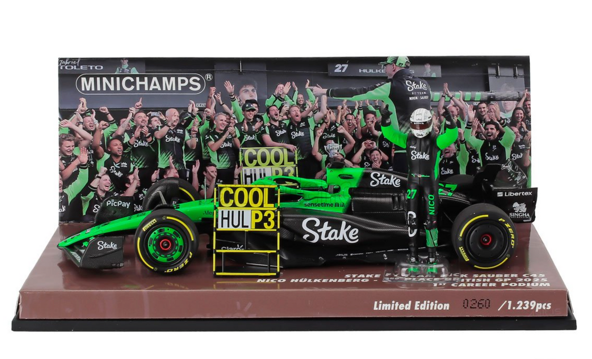 1:43 2025 Nico Hulkenberg (First Podium) -- British GP -- Minichamps F