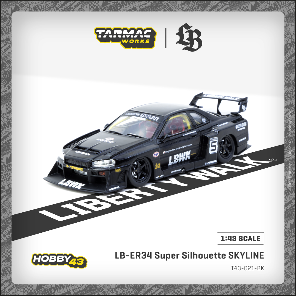 Pre-Order) 1:43 LBWK Nissan E-R34 Super Silhouette Skyline