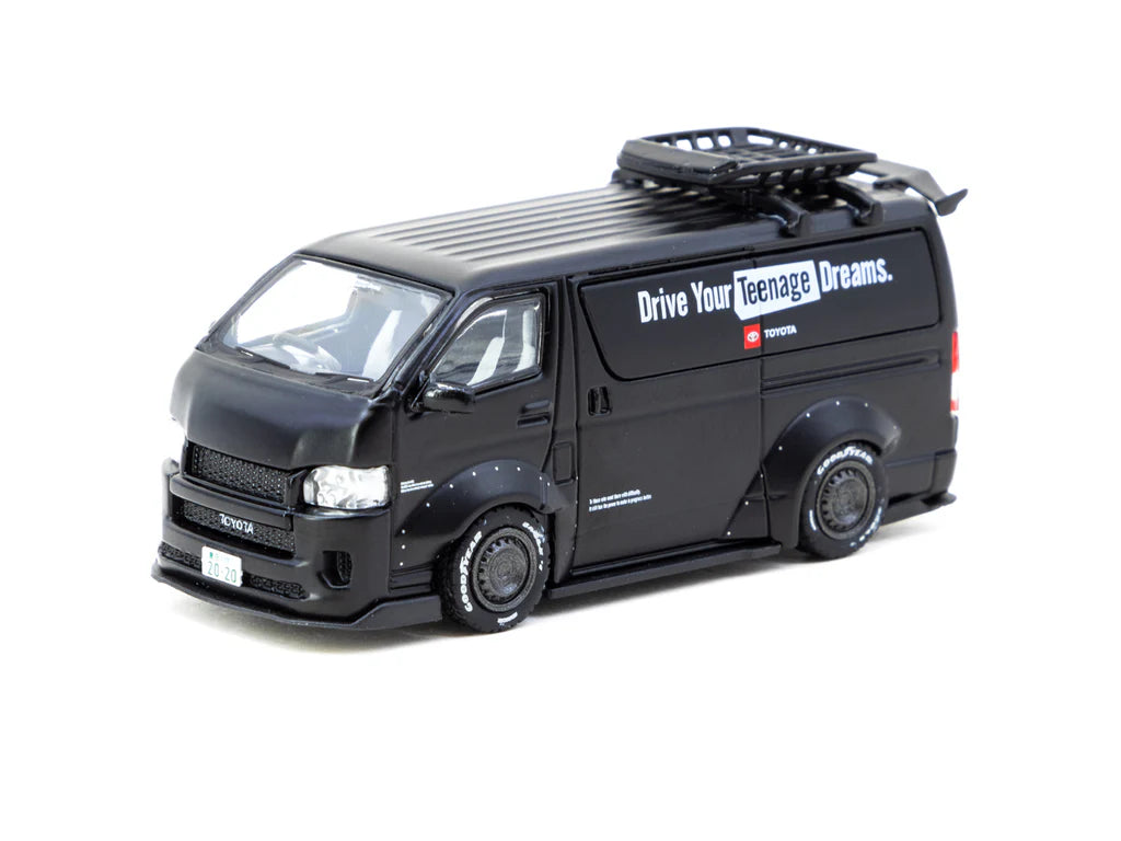 1:64 Toyota Hiace Widebody -- TOYOTA Black -- Tarmac Works