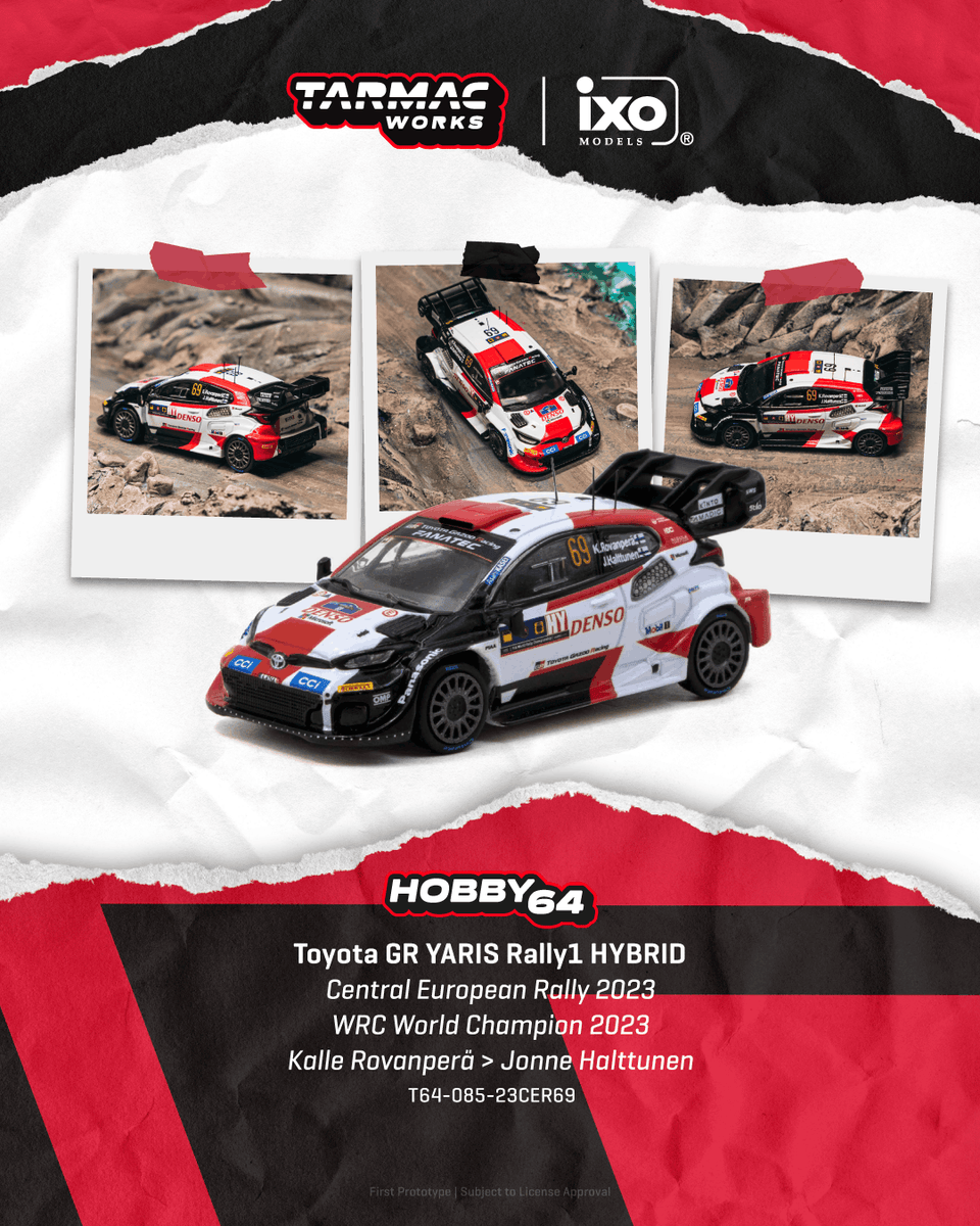Pre-Order) 1:64 2023 WRC World Champion -- #69 Toyota GR Yaris Rally1