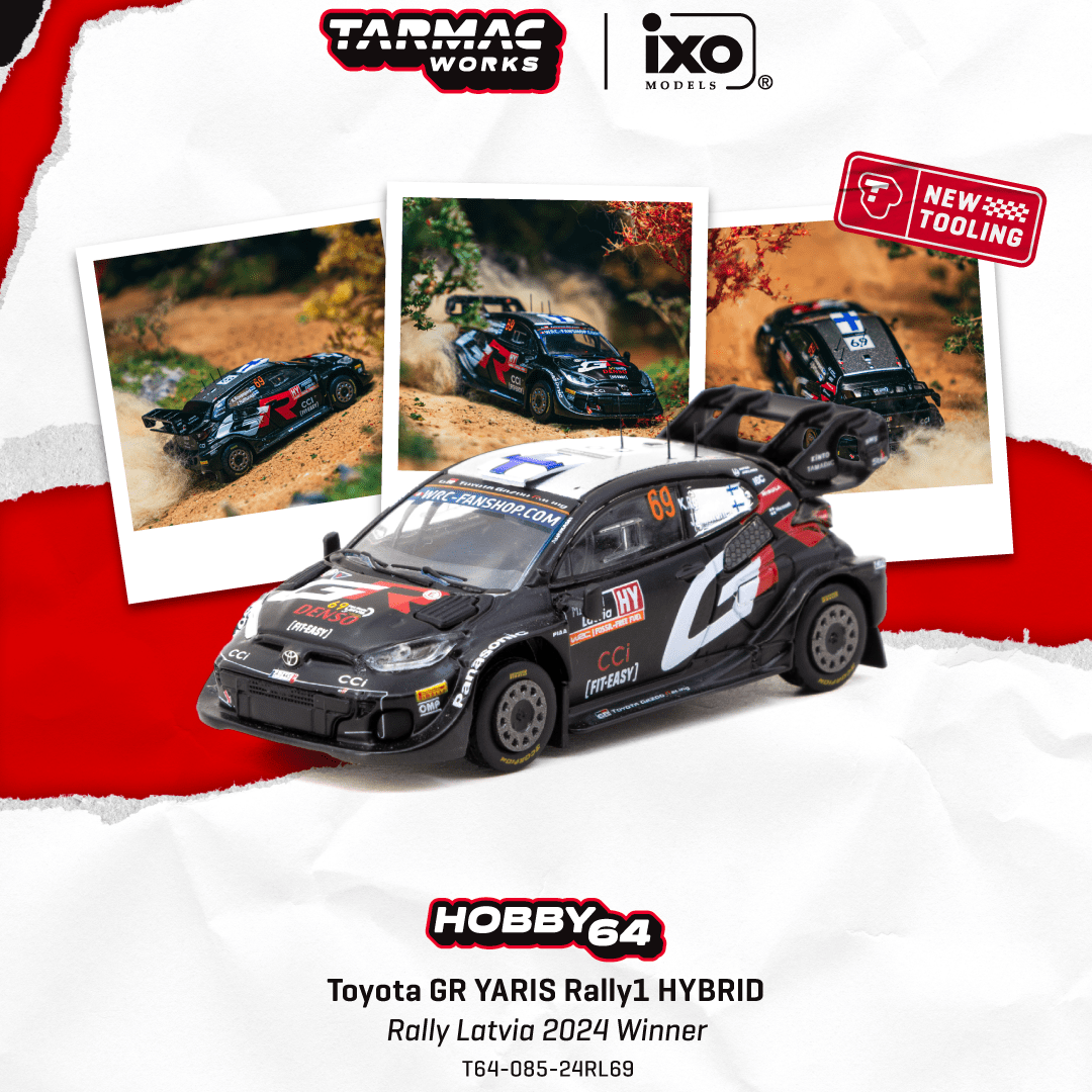 Pre-Order) 1:64 2024 Rally Latvia Winner -- Toyota GR Yaris Rally1 HY