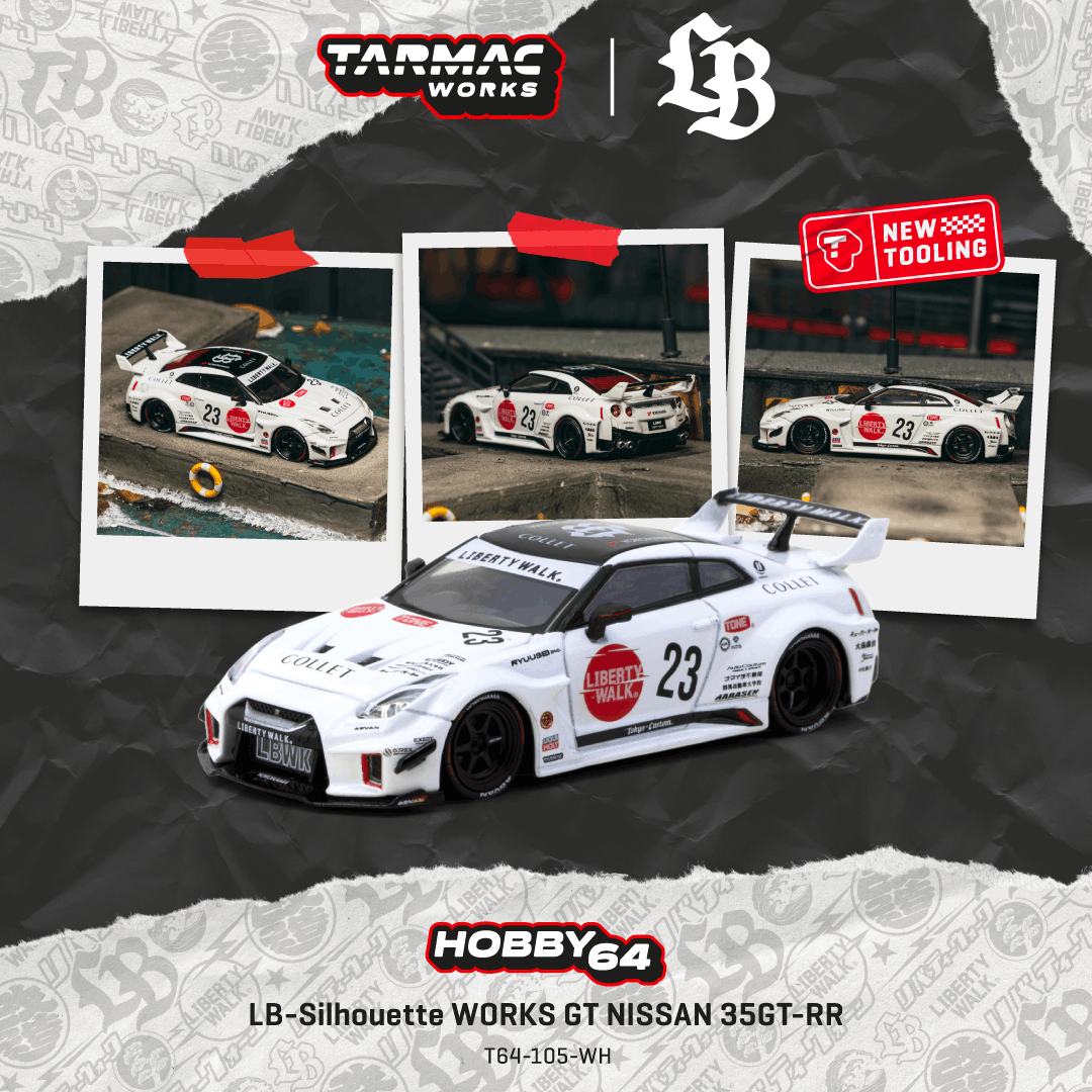 Pre-Order) 1:64 Nissan 35GT-RR LB-Silhouette Works GT -- #23 White --