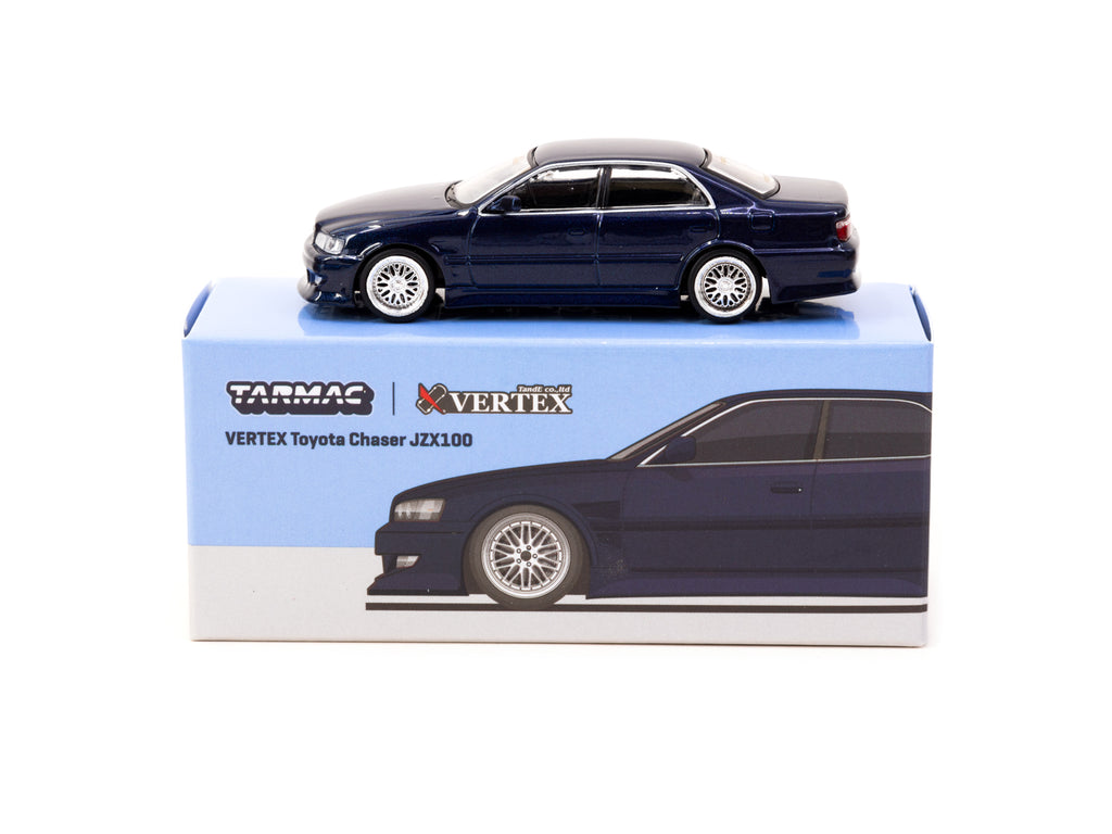 1:64 Toyota Chaser JZX100 Vertex -- Blue Metallic -- Tarmac Works