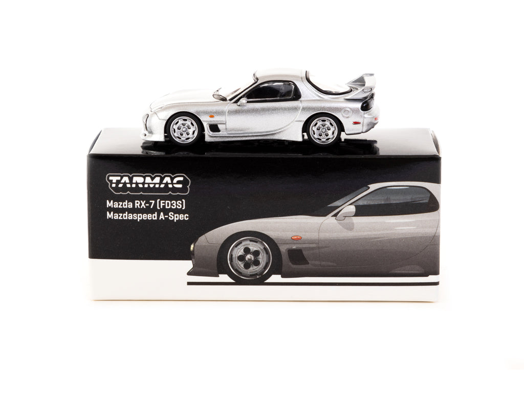 1:64 Mazda RX-7 (FD3S) Mazdaspeed A-Spec -- Silver Stone -- Tarmac Wor