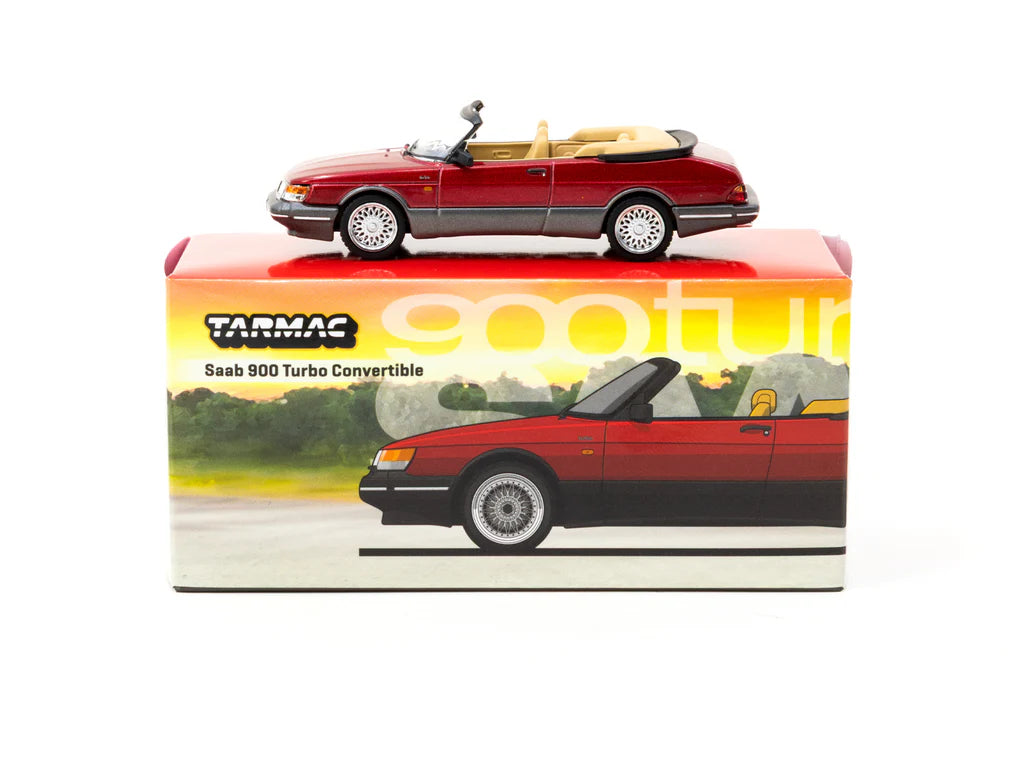 TARMAC WORKS 1:64 SAAB 900 TURBO CONVERTIBILE GIALLO