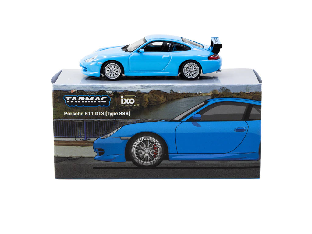 1:64 Porsche 911 (996) GT3 -- Light Blue -- Tarmac Works x IXO