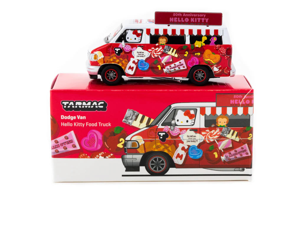 Tarmac Works Hello Kitty Dodge Van ミニカー 1:64 Dodge Van -- Hello Kitty Food Truck -- Tarmac Works