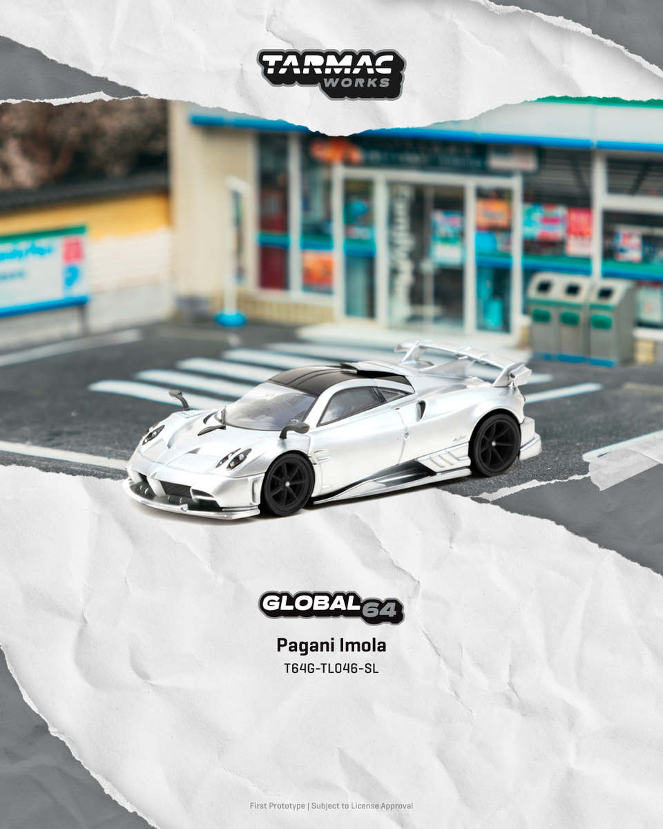 Pre-Order) 1:64 Pagani Imola -- Matt Silver -- Tarmac Works