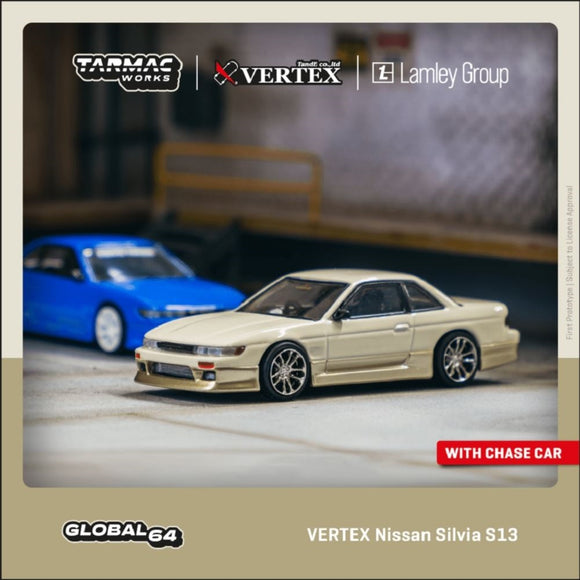 (Pre-Order) 1:64 Nissan S13 Silvia VERTEX -- White/Gold -- Tarmac Works