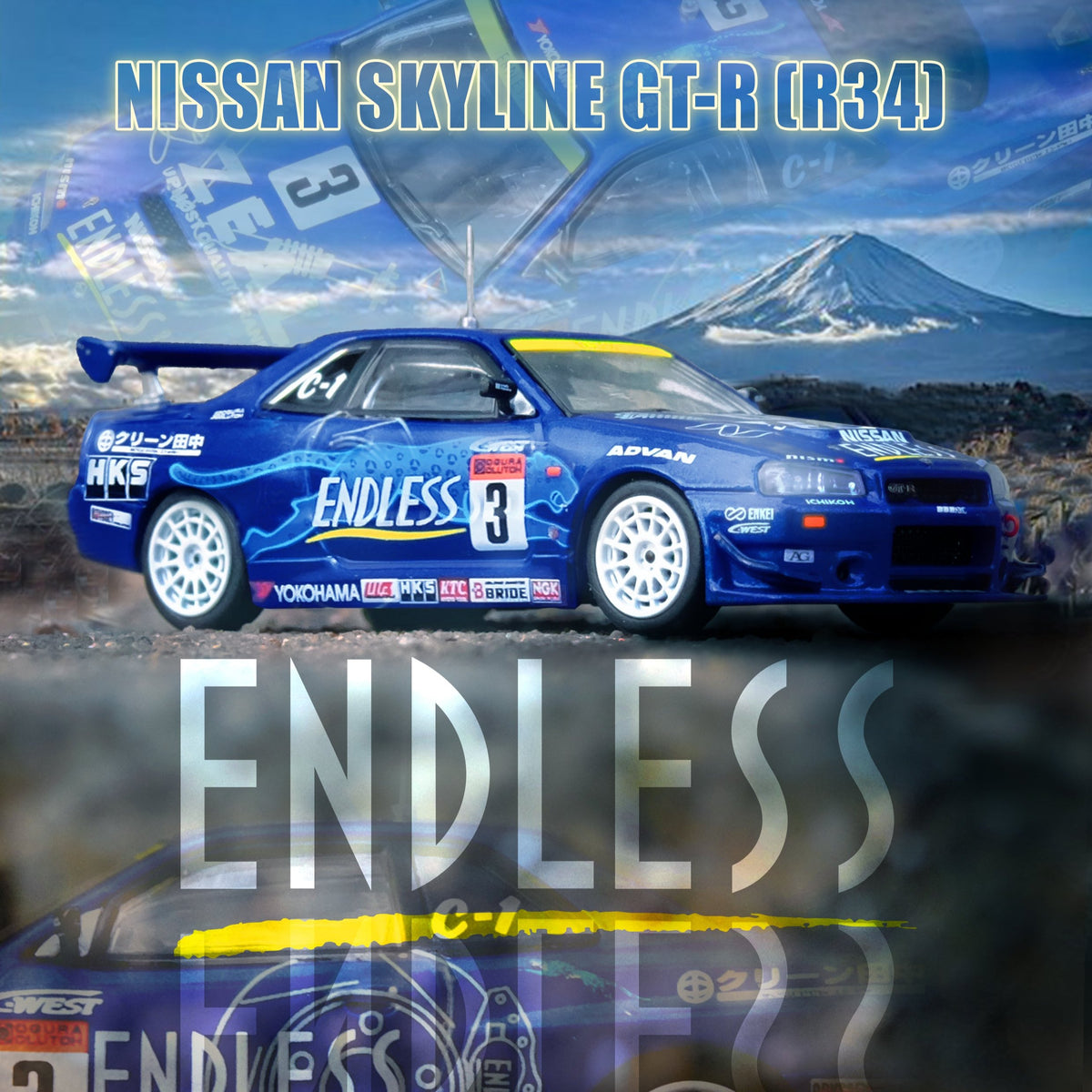 INNO64 1/64 スカイライン GT-R R34 ENDLESS 1:64 Nissan Skyline GT-R (R34) -- #3 