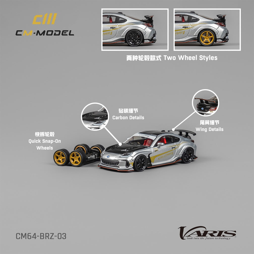 1:64 Subaru BRZ VARIS Arising -- Silver -- CM-Model