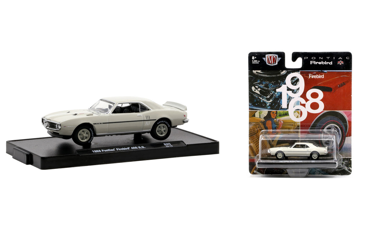 1:64 1968 Pontiac Firebird 400 H.O. -- White -- M2 Machines