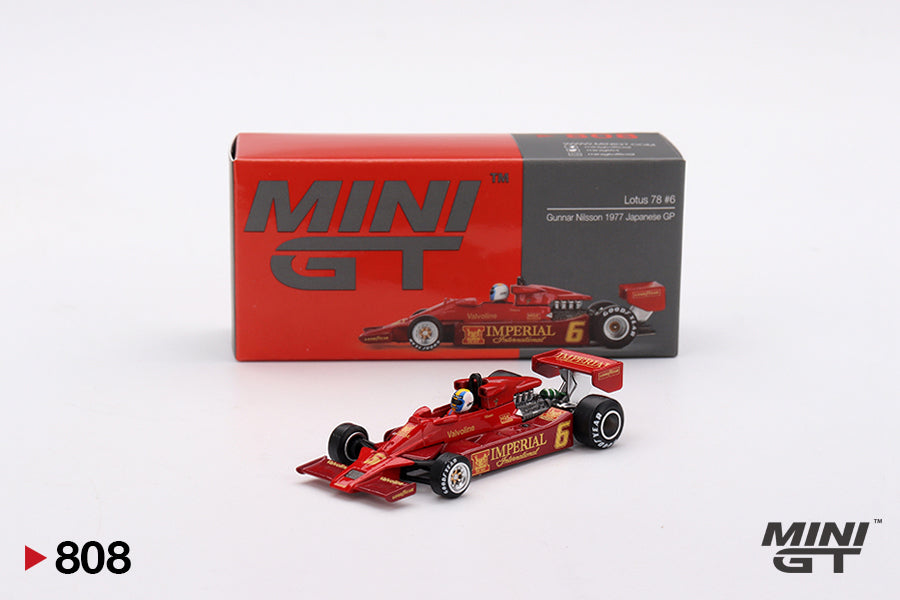 1:64 1977 Gunnar Nilsson -- Japanese GP -- #3 Lotus 78 -- Mini GT MGT0