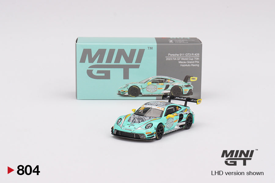 1:64 2023 Macau GP -- Porsche 911 GT3 R #28 HubAuto Racing -- Mini GT