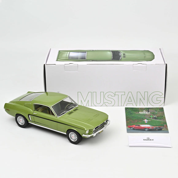 1:12 1968 Ford Mustang Fastback GT -- Limo Gold Metallic (Green) -- Norev
