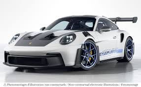 (Pre-Order) 1:18 Porsche 911 (992) GT3 RS Coupe 2022 -- White w/Blue Wheels -- Norev