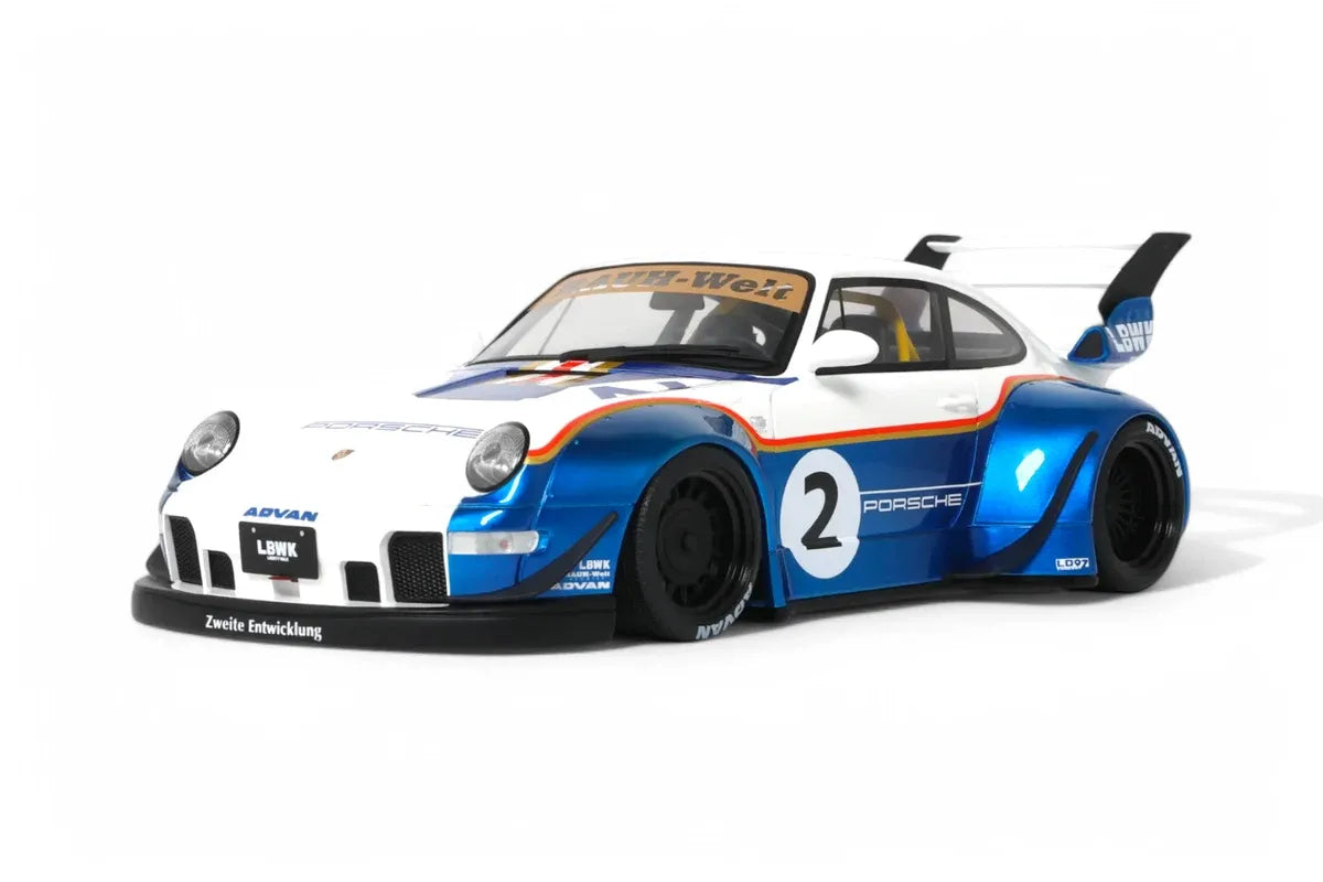 【未使用】GT SPIRIT 1/18 ポルシェ　RWB 993 限定250台 1:18 RWB 993 Liberty Walk -- #2 White/Blue -- GT Spirit Porsche 911 GT