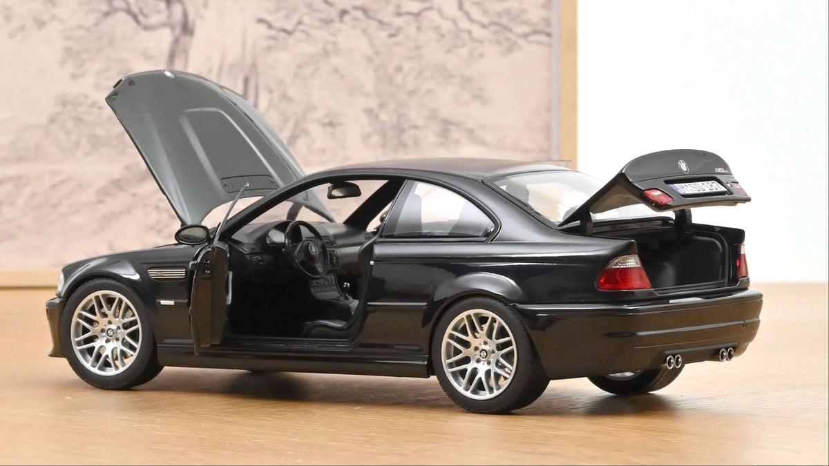 1:18 BMW E46 M3 CSL 2003 -- Sapphire Black -- Norev