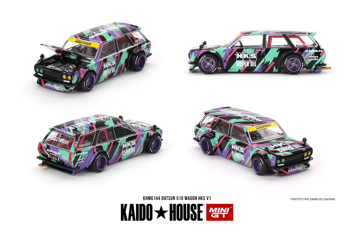1:64 Datsun KAIDO 510 Wagon HKS V1 -- Kaido House x Mini GT KHMG144