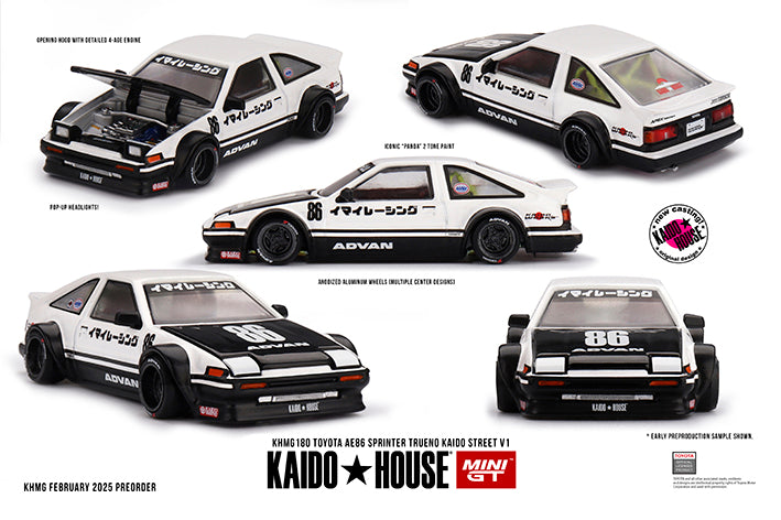 1:64 Toyota AE86 Sprinter Trueno Kaido Street V1 - Kaido House x Mini