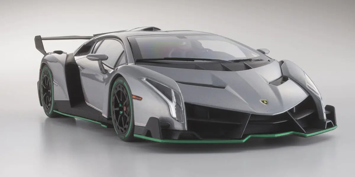KYOSHO Lamborghini Veneno 1:18スケール KYOSHO 09501GR Scale 1/18 | LAMBORGHINI VENENO 2013 GREY MET