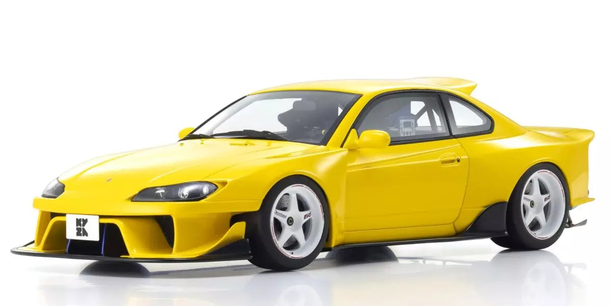 Pre-Order) 1:18 Nissan Silvia S15 Khyzyl Saleem -- Yellow -- Kyosho: