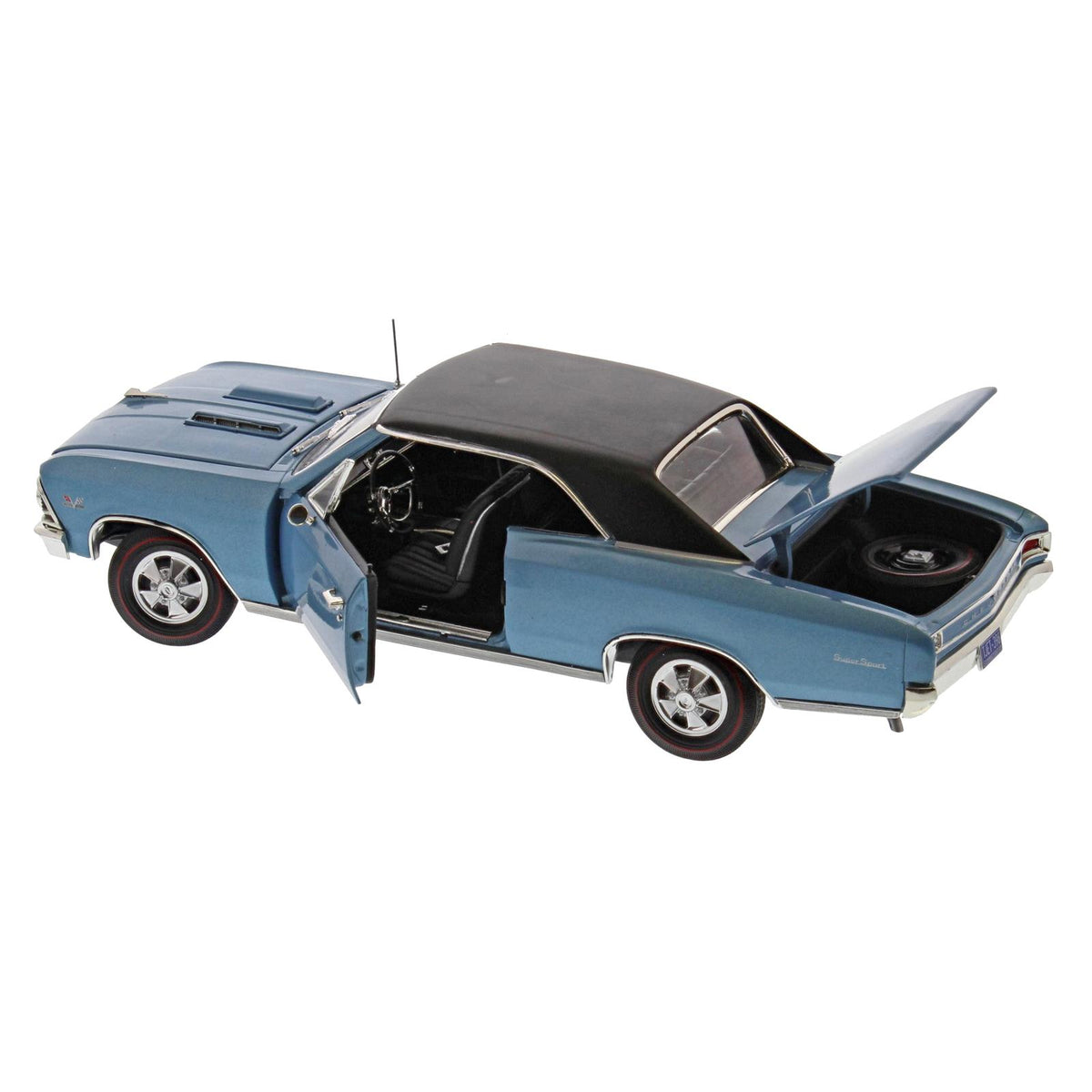 1:18 1966 Chevrolet Chevelle SS 396 Hardtop -- Blue -- American